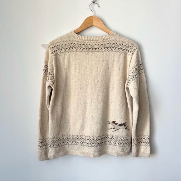 Vintage Ralph Lauren Equestrian Fox Hunt Sweater Size L Handknit Tapestry Horse - Picture 10 of 13
